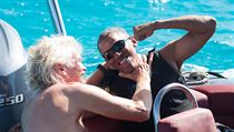Barack Obama na dovolen u britskho miliarde Richarda Bransona.