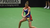 Karolína Plíšková v zápase s Garbině Muguruzaovou.