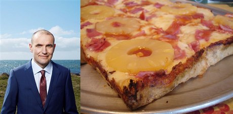 Islandský prezident Gudni Johannesson brojí proti ananasu na pizzách.
