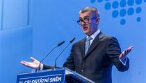 Andrej Babiš při projevu. | na serveru Lidovky.cz | aktuální zprávy