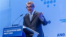 Babiš při svém projevu na sněmu hnutí ANO. | na serveru Lidovky.cz | aktuální zprávy