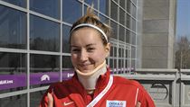 Atletka Denisa Rosolová při rozhovoru s novináři 4. března v Bělehradu poté, co... | na serveru Lidovky.cz | aktuální zprávy