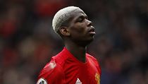 Paul Pogba v souboji Manchesteru United s Bournemouthem.