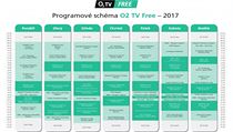 Programov schma stanice O2TV Free.