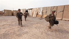 Amerití vojáci na základn v Qayyarahu.