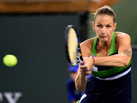 Karolína Plíková na turnaji v Indian Wells.