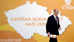 Pedseda sociální demokracie Bohuslav Sobotka na závr sjezdu SSD, který...