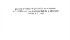 Andrej Babi (ANO) zveejnil závry o svých píjmech.