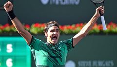 Vítz turnaje v Indian Wells, výcar Roger Federer.