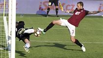 Sparta vs. Brno, 23. kolo prvn fotbalov ligy: Michal Kadlec dv prvn gl...