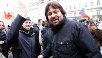 Jiří Pomeje na demonstraci Holešovské výzvy. | na serveru Lidovky.cz | aktuální zprávy