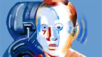 Karel Čapek jako robot. Karel Čapek jako robot.