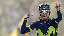 Španěl Alejandro Valverde v cíli vypouští pomyslný Valonský šíp. | na serveru Lidovky.cz | aktuální zprávy