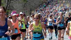 Momentka ze 121. bostonského maratonu.