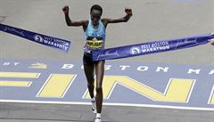 Keanka Edna Kiplagatová, vítzka bostonského maratonu 2017.