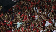 Fanouci fotbalového Flamenga na stadionu Maracaná.