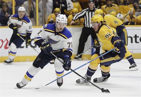 Vladimír Sobotka pomohl svému týmu St. Louis Blues k jedinému bodu v zápase...