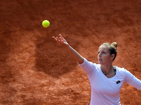 Kristýna Plíková ve tvrtfinále Prague Open.