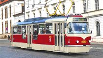 Vizualizace nové podoby pražské tramvaje typu T3 s nízkopodlažní střední částí. | na serveru Lidovky.cz | aktuální zprávy