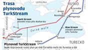 Trasa plynovodu TurkStream.