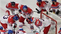 MS v hokeji 2017, Česko vs. Rusko: Čeští hokejisté soustředěni u branky Pavla... | na serveru Lidovky.cz | aktuální zprávy