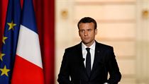 Emmanuel Macron během inauguračního ceremoniálu. Emmanuel Macron během inauguračního ceremoniálu.