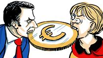 Emmanuel Macron, Angela Merkelová, Evropská unie a eurozóna, Emmanuel Macron, Angela Merkelová, Evropská unie a eurozóna,