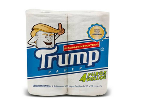 Mexický podnikatel chce prodávat toaletní papír znaky Trump