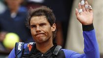 panl Rafa Nadal po postupu do semifinle French Open po skrei jeho soupee.