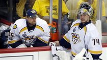 Brankáři týmu Nashville Predators. Pekka Rinne (vlevo) a Juuse Saros. | na serveru Lidovky.cz | aktuální zprávy