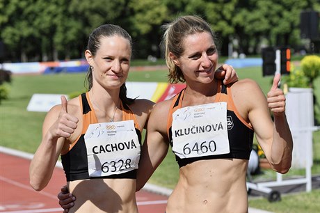 Nejlepí eské vícebojaky souasnosti - Kateina Cachová a Elika Kluinová.