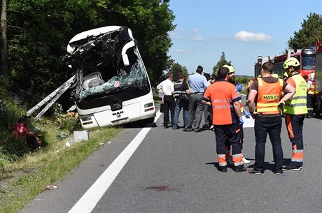 Havárie autobusu u Litovle.