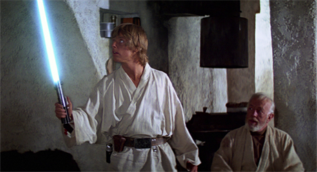 Luke Skywalker a jeho svtelný me.