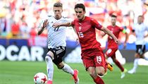 Utkání skupiny C mistrovství Evropy fotbalistů do 21 let: Německo - ČR. Zleva... | na serveru Lidovky.cz | aktuální zprávy