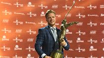 David Pastrňák na slavnostním vyhlášení ankety Zlatá hokejka s hlavní cenou. | na serveru Lidovky.cz | aktuální zprávy