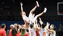 Španělské basketbalistky oslavují zisk evropského titulu | na serveru Lidovky.cz | aktuální zprávy