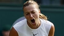 Wimbledon 2017: Petra Kvitová po jednom z vítězných míčků. | na serveru Lidovky.cz | aktuální zprávy