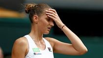 Wimbledon 2017: Karolna Plkov ve 2. kole proti Magdalen Rybrikov.