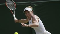 Wimbledon 2017: Simona Halepov v akci.