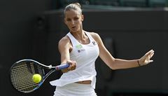 Karolína Plíková v 1. kole Wimbledonu 2017.