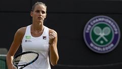 Wimbledon 2017: Karolína Plíková slaví postup do 2. kola.