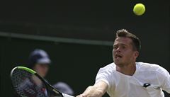 Wimbledon 2017: Adam Pavlásek v souboji 2. kola s Novakem Djokoviem.