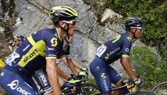 Roman Kreuziger bhem výjezdu na kopec na Tour de France.