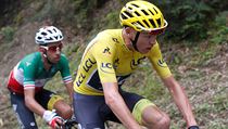 Fabio Aru (vlevo) a Chris Froome.