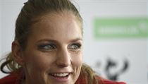 Karolína Plíšková na tiskové konferenci uspořádané k posunu na první místo... | na serveru Lidovky.cz | aktuální zprávy