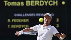 Wimbledon 2017: Tomá Berdych v semifinále proti Rogeru Federerovi.