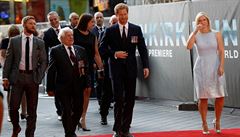Princ Harry na premiée filmu Dunkirk v Londýn.