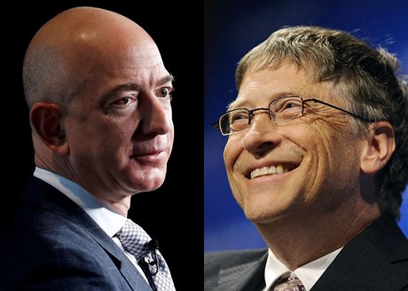 Nejbohatí lidé svta, Jeff Bezos a Bill Gates.