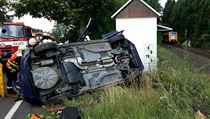 Auto po nehodě u Aše. | na serveru Lidovky.cz | aktuální zprávy
