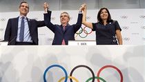 Starosta Los Angeles Eric Garcetti, předseda MOV Thomas Bach a starostka Paříže... | na serveru Lidovky.cz | aktuální zprávy